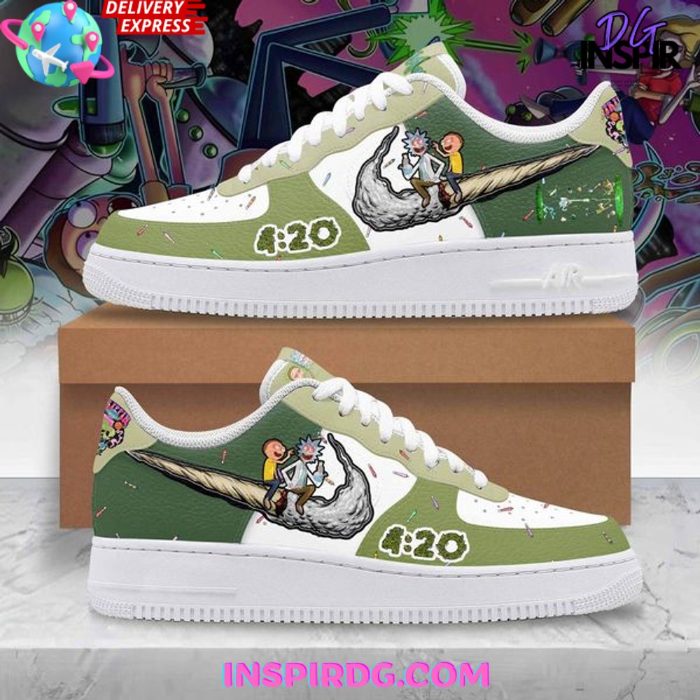 Rick and Morty Trippin 420 Limited Edition Air Force 1 InspirDG