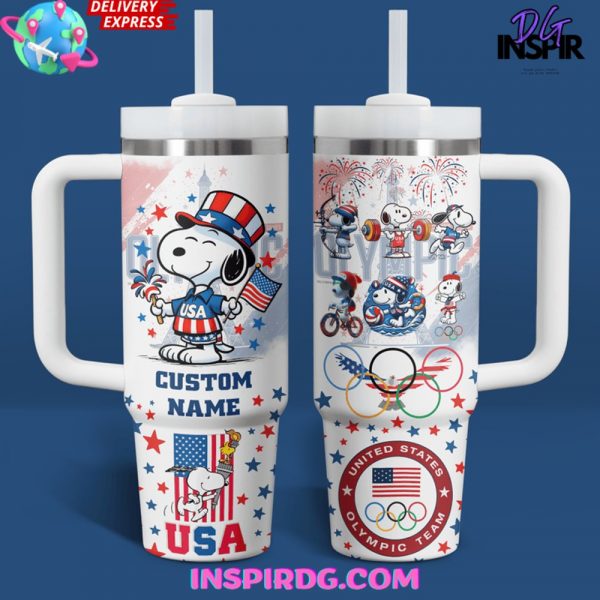 Snoopy Olympic Paris 2024 Team USA Stanley Tumbler Cup