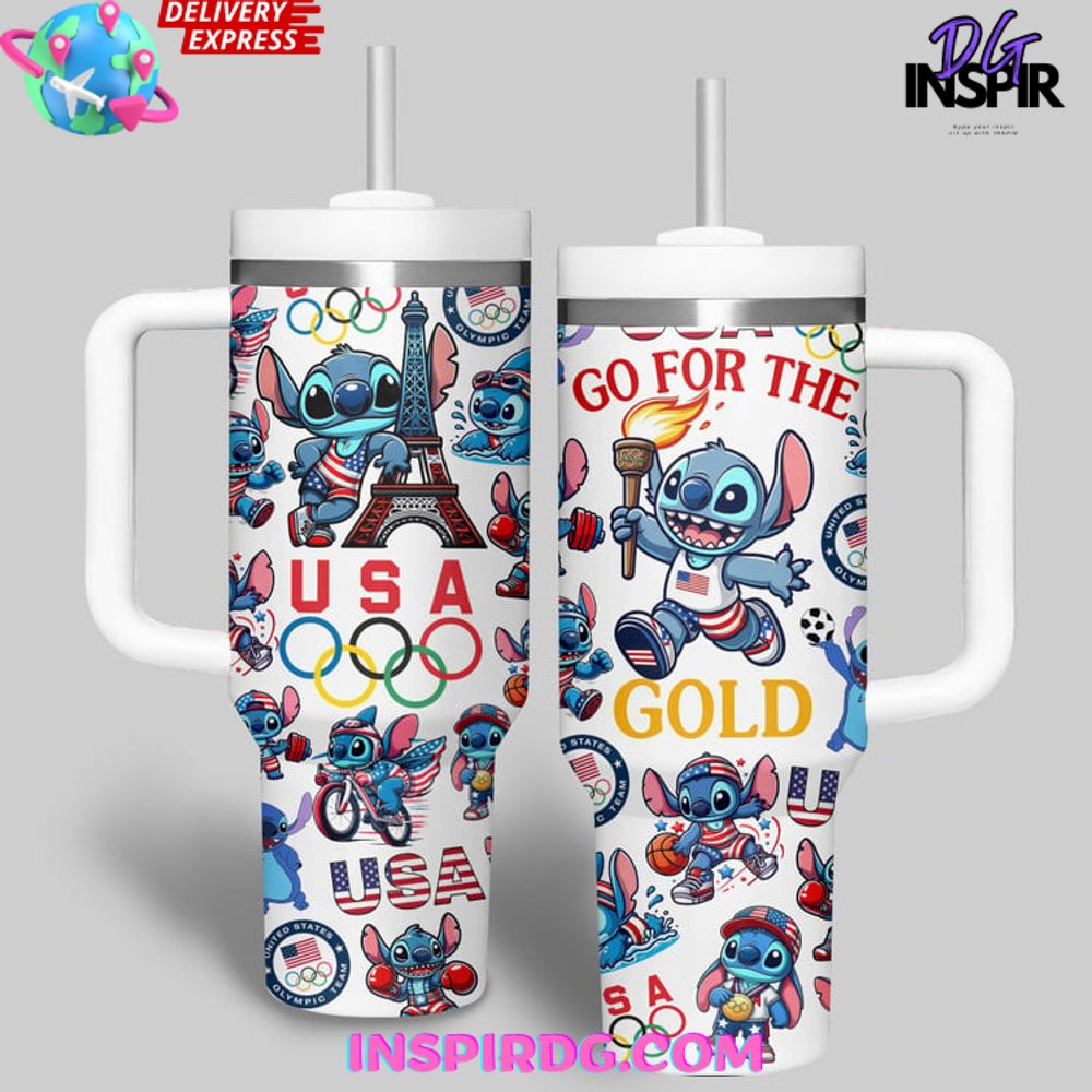 Stich Olympic Paris 2024 Team USA Stanley Tumbler Cup - InspirDG