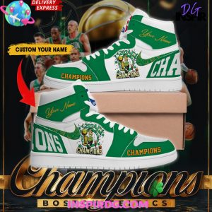 Boston Celtics NBA Finals Champions Customized Air Jordan 1 Shoes