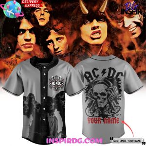 AC/DC Band 2024 Grey Baseball Jersey