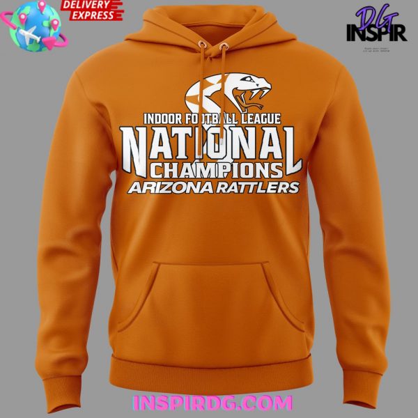 Arizona Rattlers 2024 IFL National Champions Orange Hoodie