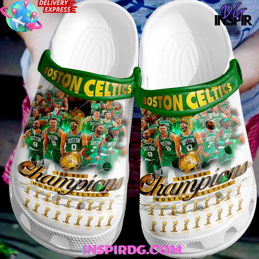 Boston Celtics Finals Champions NBA 2024 Crocs InspirDG