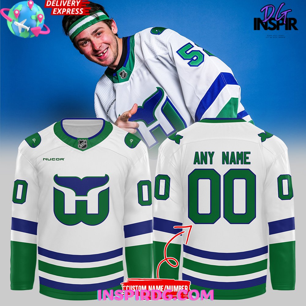 Carolina Hurricanes Hartford Whalers Hockey Jersey InspirDG