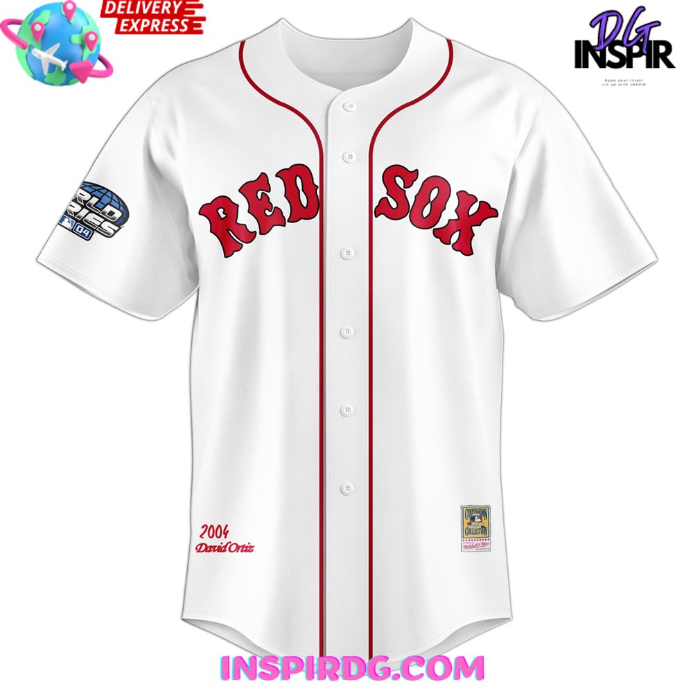 David Ortiz Boston Red Sox Mitchell and Ness 2004 Baseball Jersey - InspirDG