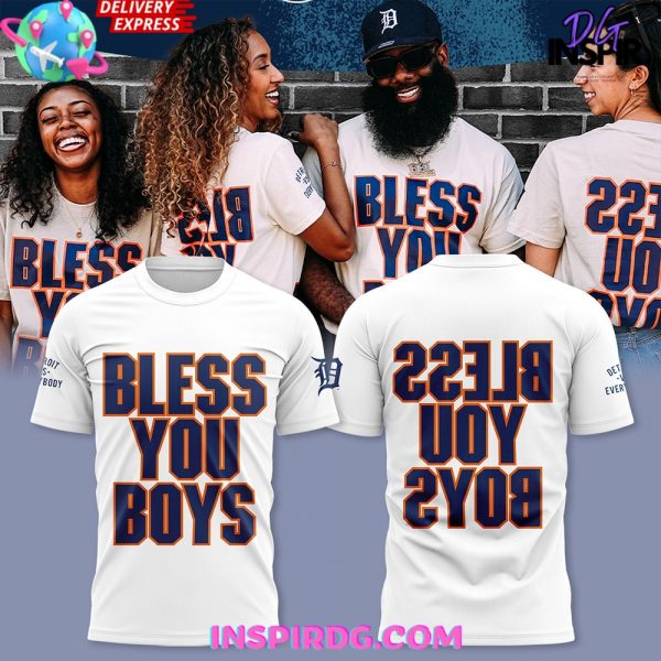 Detroit Tigers Bless You Boys White T-Shirt