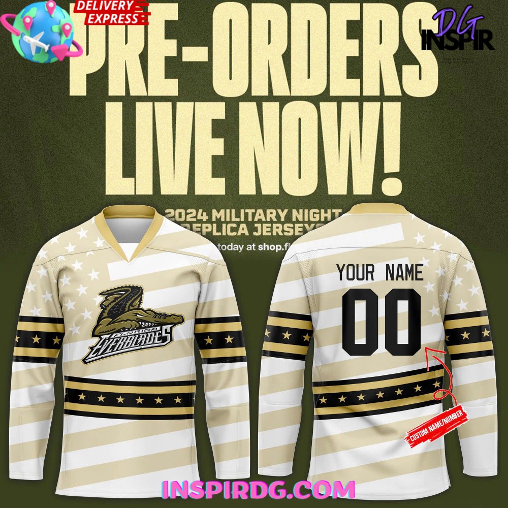 Florida Everblades Military Night 2024 Hockey Jersey - InspirDG