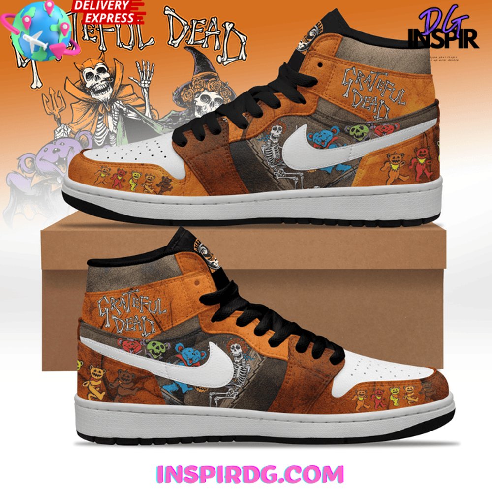 Grateful Dead Happy Halloween Limited Edition Nike Air Jordan 1 InspirDG