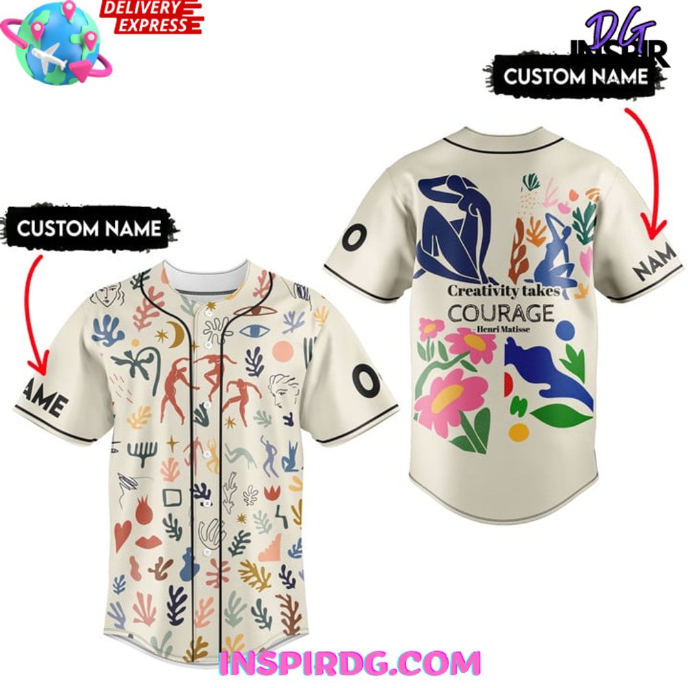 Henri Matisse Art-Inspired Baseball Jersey Henri Matisse Art-Inspired Baseball Jersey
