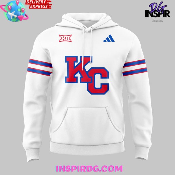 Kansas Jayhawks Football KC 2024 White Hoodie