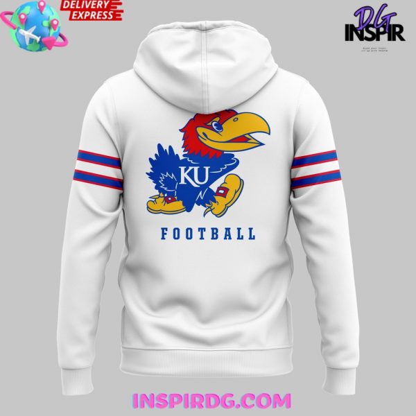 Kansas Jayhawks Football KC 2024 White Hoodie