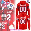 Kansas Jayhawks Rock Chalk Football 2024 Custom Hoodie