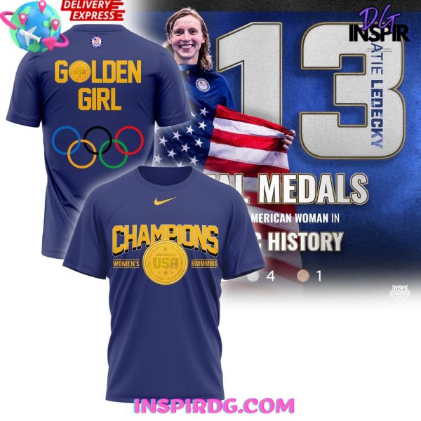 Katie Ledecky USA Swimmer Olympic Paris 2024 T-Shirt