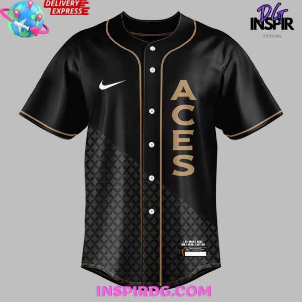 Las Vegas Aces All In 2024 Gold Baseball Jersey