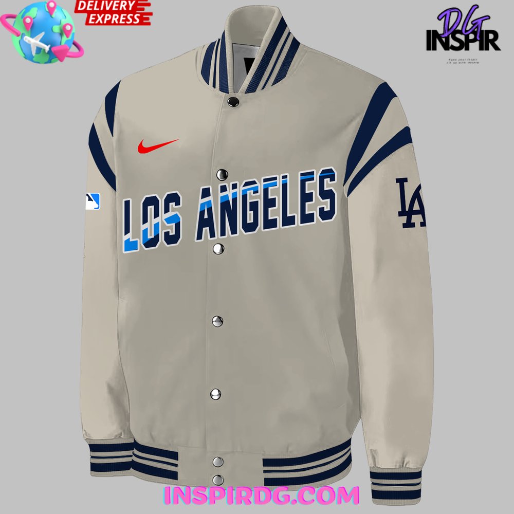 Los Angeles Dodgers Nike Cream 2024 Baseball Jacket InspirDG