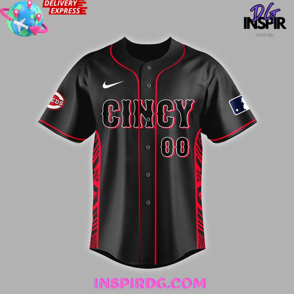 Black and red cincinnati reds jersey best sale