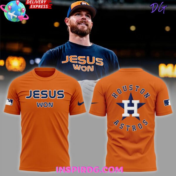 Houston Astros Jesus Won 2024 Orange T-Shirt