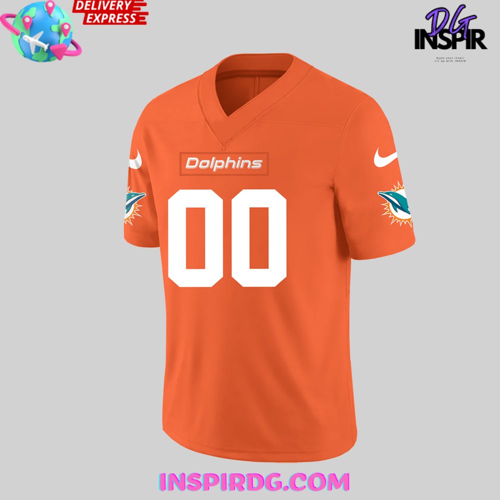 Miami Dolphins 2024 Orange NFL Football Jersey InspirDG