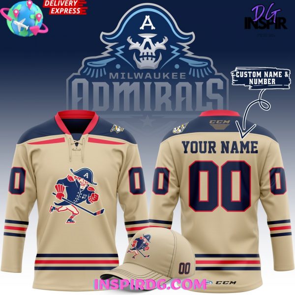Milwaukee Admirals New 2024 Beige Alternate Hockey Jersey