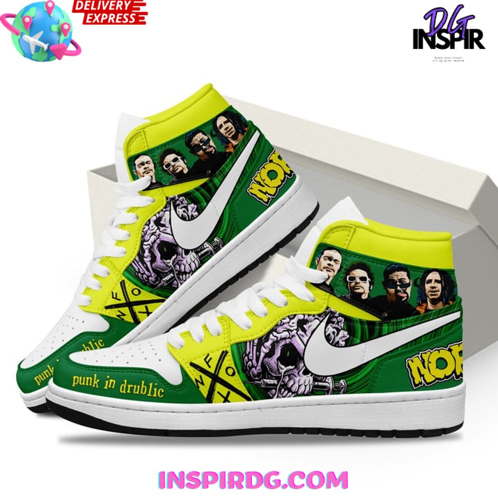 NOFX Punk in Drublic Limited Edition Air Jordan 1 Sneaker NOFX Punk in Drublic Limited Edition Air Jordan 1 Sneaker