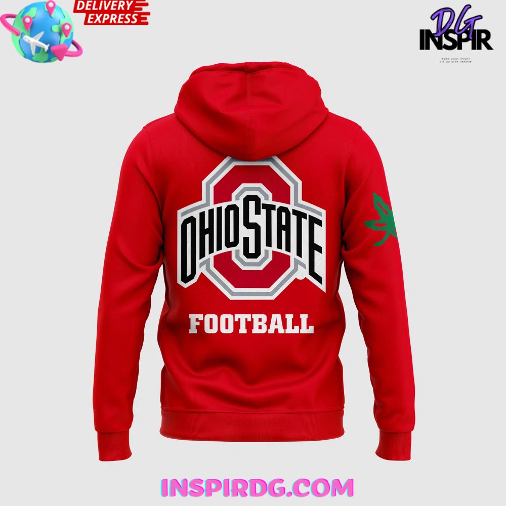 Ohio State Buckeye Football 2024 Red Hoodie InspirDG