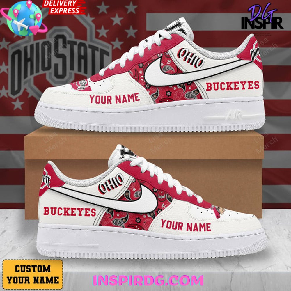 Ohio State Buckeyes Customize Nike Air Force 1 InspirDG