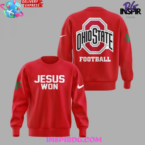 Ohio State Football Follow Jesus 2024 Red Sweatshirt