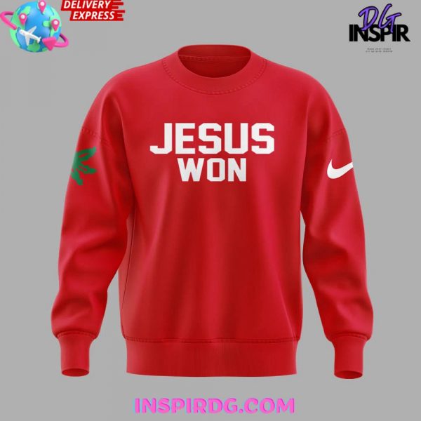 Ohio State Football Follow Jesus 2024 Red Sweatshirt