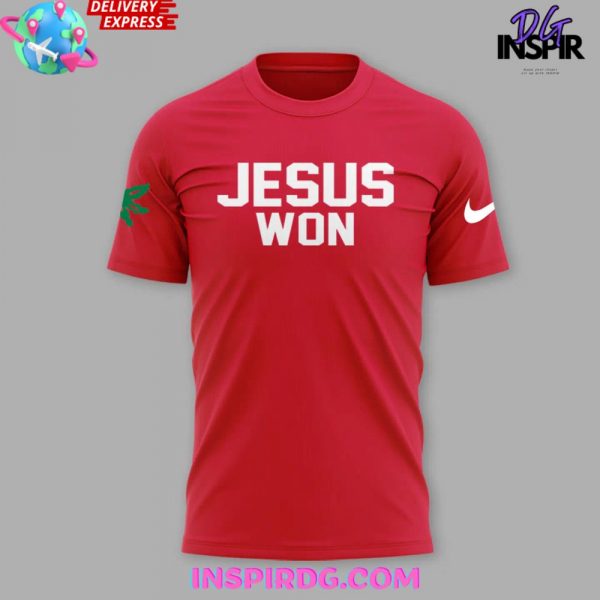 Ohio State Football Follow Jesus 2024 Red T-Shirt
