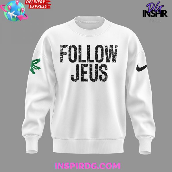 Ohio State Football Follow Jesus 2024 White Sweatshirt