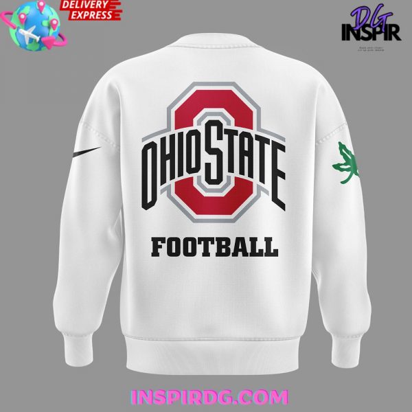 Ohio State Football Follow Jesus 2024 White Sweatshirt