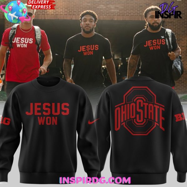 Ohio State Football Jesus Won 2024 Black Sweatshirt