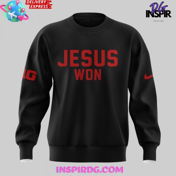 Ohio State Football Jesus Won 2024 Black Sweatshirt