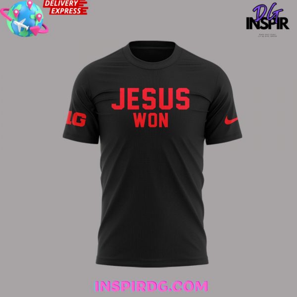 Ohio State Football Jesus Won 2024 Black T-Shirt