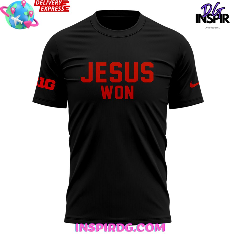 Ohio State Football Jesus Won Victory 2024 T-Shirt - InspirDG