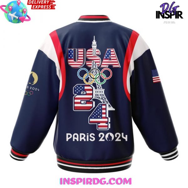 Olympic Paris 2024 USA Nation Baseball Jacket