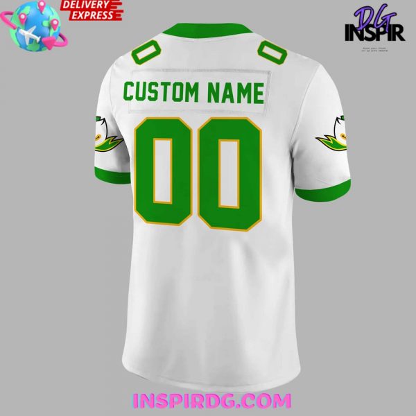 Oregon Ducks Big 10 White Football Jersey
