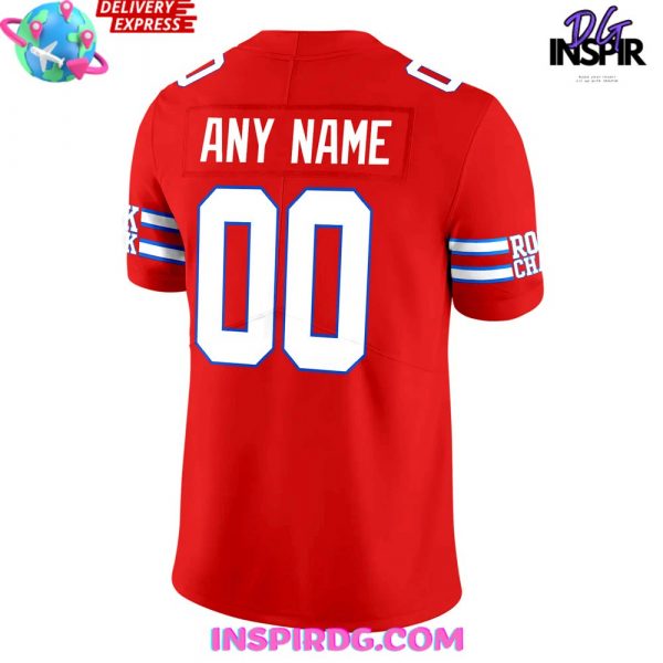Royal Kansas Jayhawks Adidas Red Football Jersey