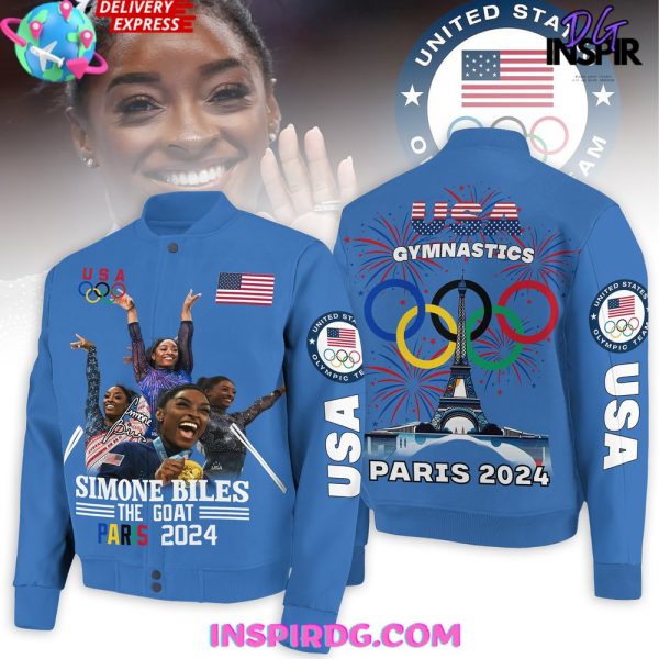Simone Biles The Goat Olympic Paris 2024 Baseball Jacket