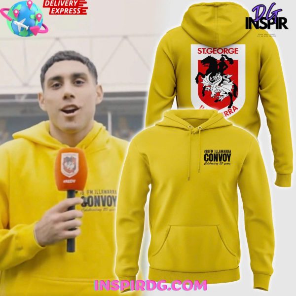 St George Illawarra Dragons Convoy 2024 Yellow Hoodie