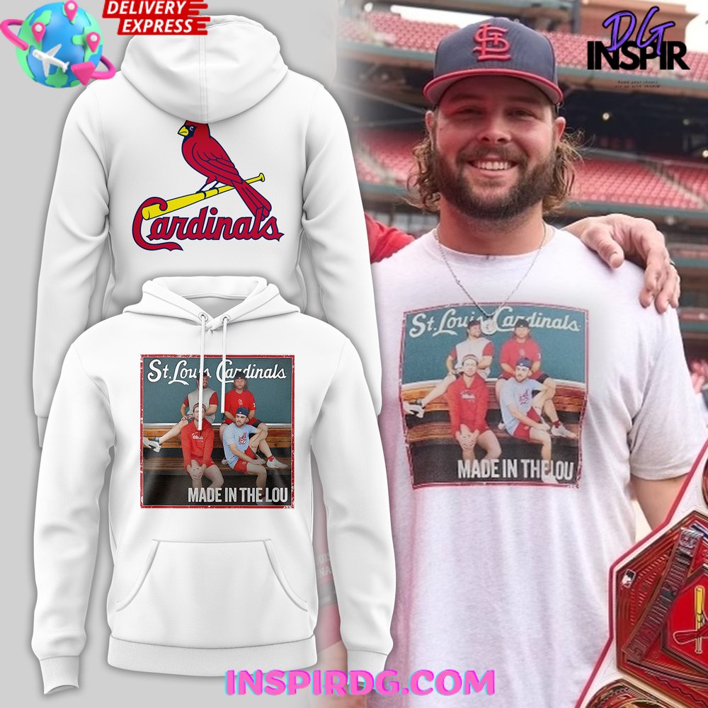 St Louis Cardinals Made in The Lou Hoodie InspirDG