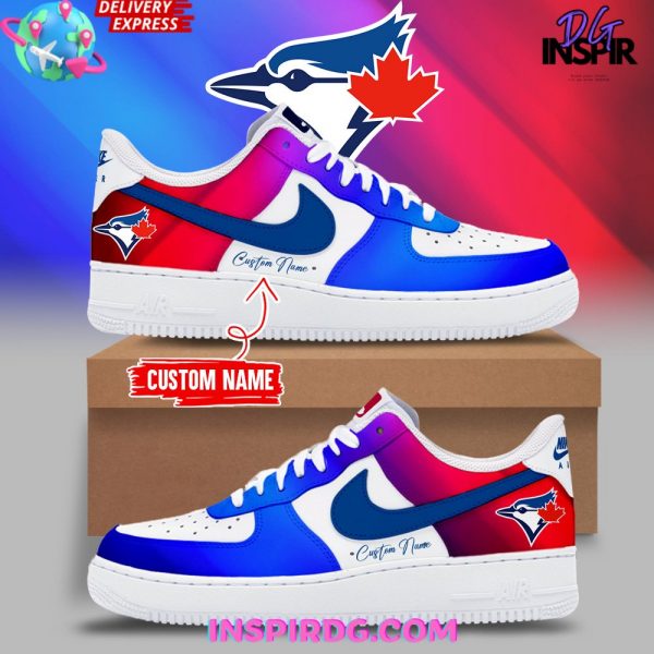Toronto Blue Jays Gradient Color Nike Air Force 1