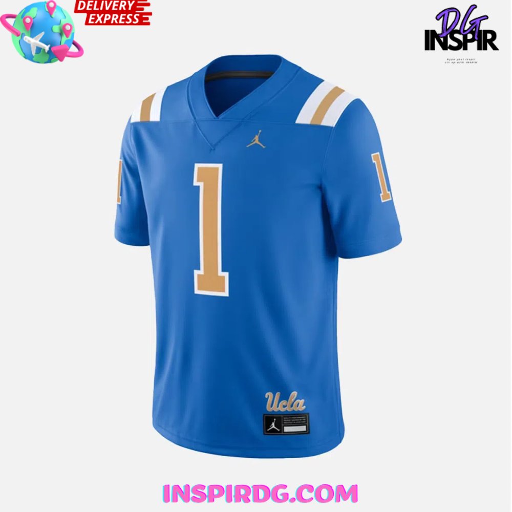 UCLA Bruins Jumpman Blue Football Jersey UCLA Bruins Jumpman Blue Football Jersey