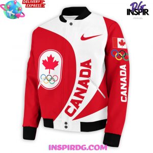 Canada Nation Olympic Paris 2024 Baseball Jacket