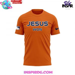Houston Astros Jesus Won 2024 Orange T-Shirt