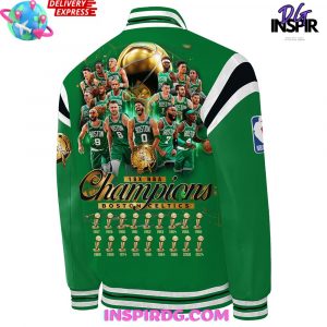 Boston Celtics 18Time NBA Finals Champions Baseball Jacket