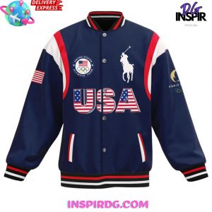 Olympic Paris 2024 USA Nation Baseball Jacket