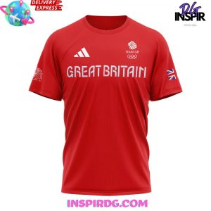 Great Britain Lion Olympic Paris 2024 Red TShirt