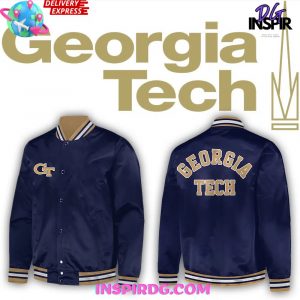 Georgia Tech Football 2024 Blue Baseball Jacket
