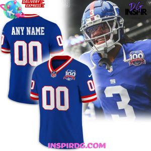 New York Giants Alternate 100 Seasons Blue Football Jersey InspirDG